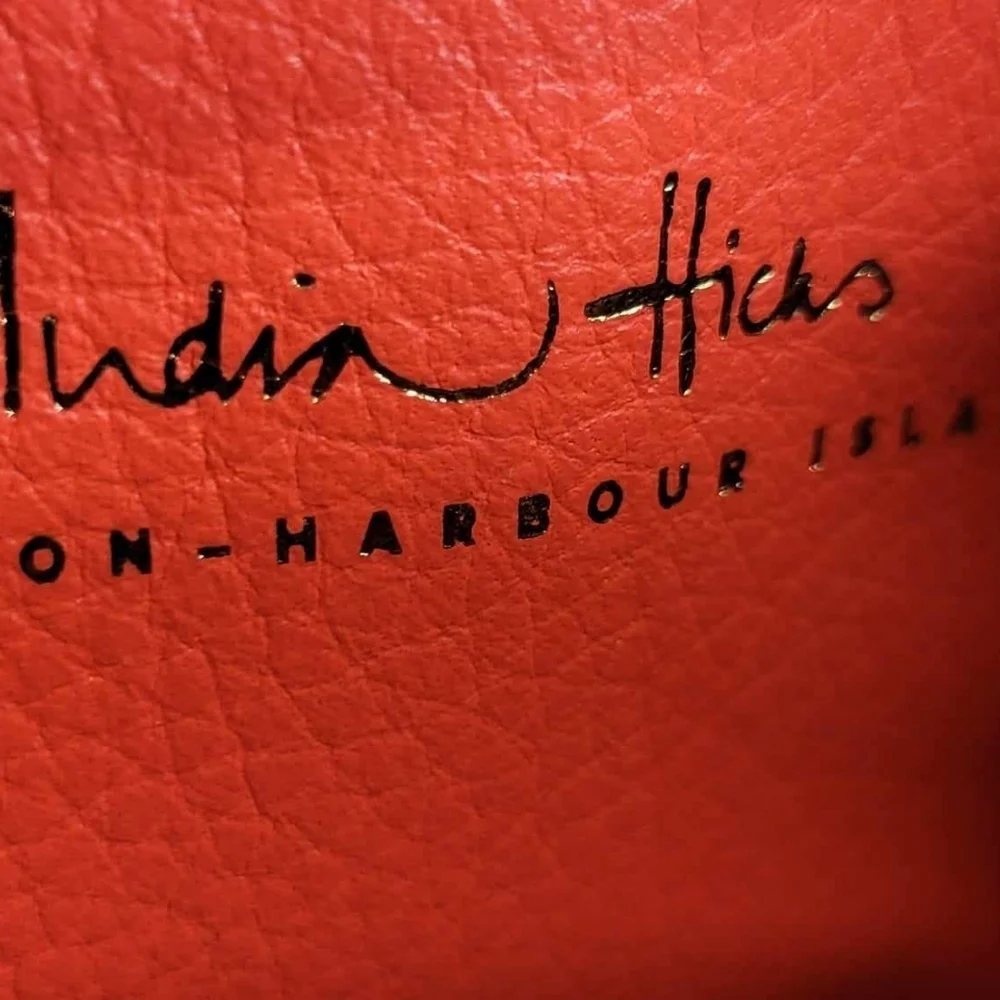 India Hicks‎ Leather Clutch Bag in Taupe